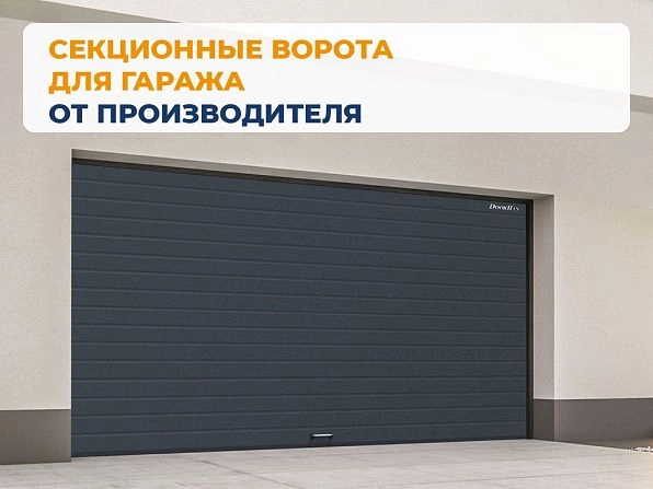 Cекционные ворота 2500х2100 мм антрацитовые DoorHan RSD02, volgograd.doorhan.ru